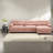 Deep Seat Sectionals, Wood Frame Pink Modern L Shaped Sofa For Home