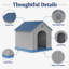 All-Weather Plastic Small Dog House-1673627379