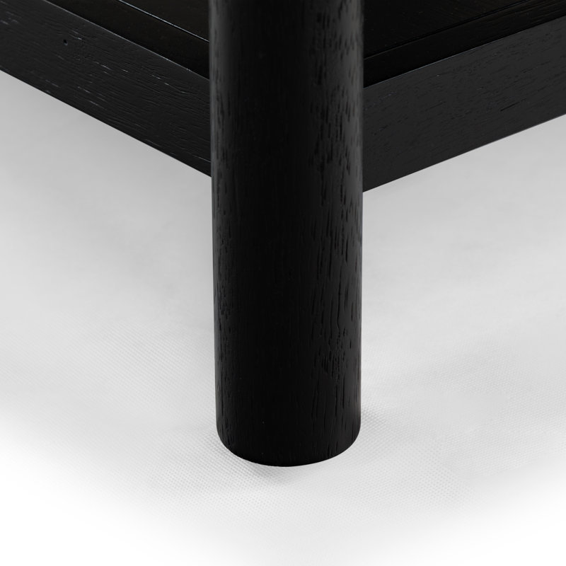 Jaylessa Wood 1 Drawer End Table, Black