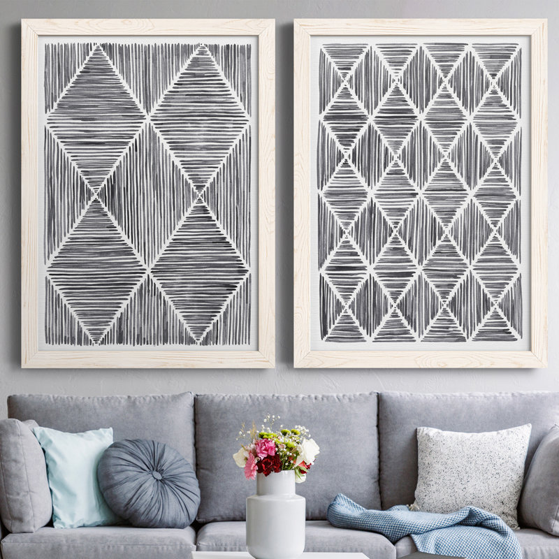 Vibrato III, toile encadrée de qualité supérieure - prête à être accrochée, H 37,5 po x l 55 po x P 1,5 po
