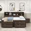 Lit de jour double / en bois double avec tiroirs et tablettes-98114153