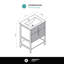 Meuble-lavabo sur pied simple 24 po avec plateau en verre Mirutil-1851667786-1851667763