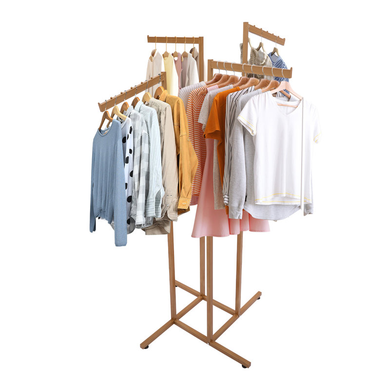 Portant à vêtements en acier inoxydable 38,2 po Rosealie, Or