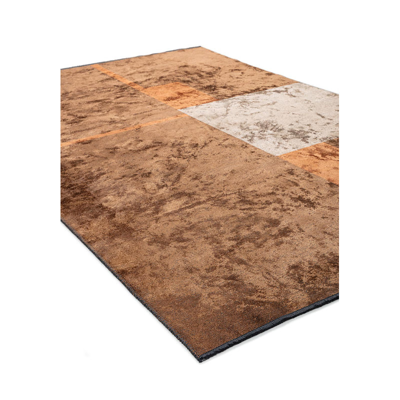 Tapis abstrait à panneaux abstraits, Rectangle 7 pi 10 po x 9 pi 10 po