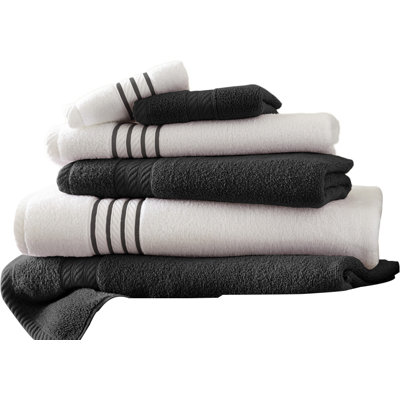 Ensemble de serviettes 6 pièces 100 % coton 