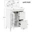 Meuble-lavabo de salle de bain avec lavabo, armoire moderne, tiroirs, tablette réglable et lavabo à porte, deux tablettes,-38896543