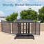 Méridienne réglable pour très grand patio avec table rabattable et coussins amovibles.