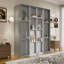 Lit escamotable rotatif avec supports de rangement cachés, lit mural multifonctionnel peu encombrant pour le bureau à domicile et les petites pièces-132396720