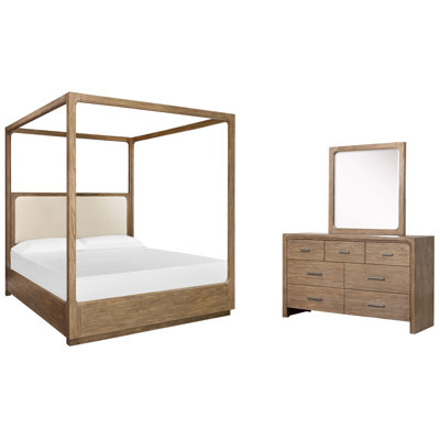 Grand lit tapissier avec commode Hien