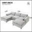 Canapé modulaire confortable en forme de U avec rangement et conception polyvalente pour la détente-739336882