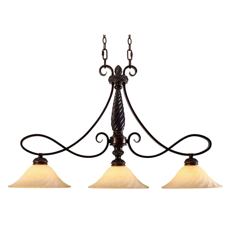 Luminaire pour îlot 3 lumières Rosalinda
