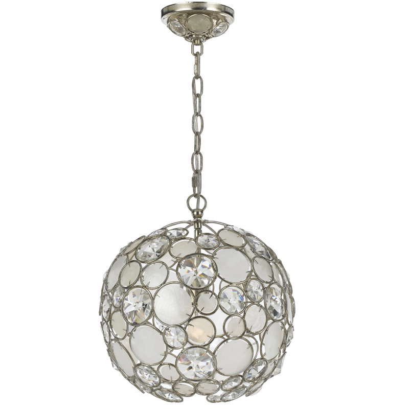 Fonville 1 - Light Globe Pendant, Small, Antique Silver