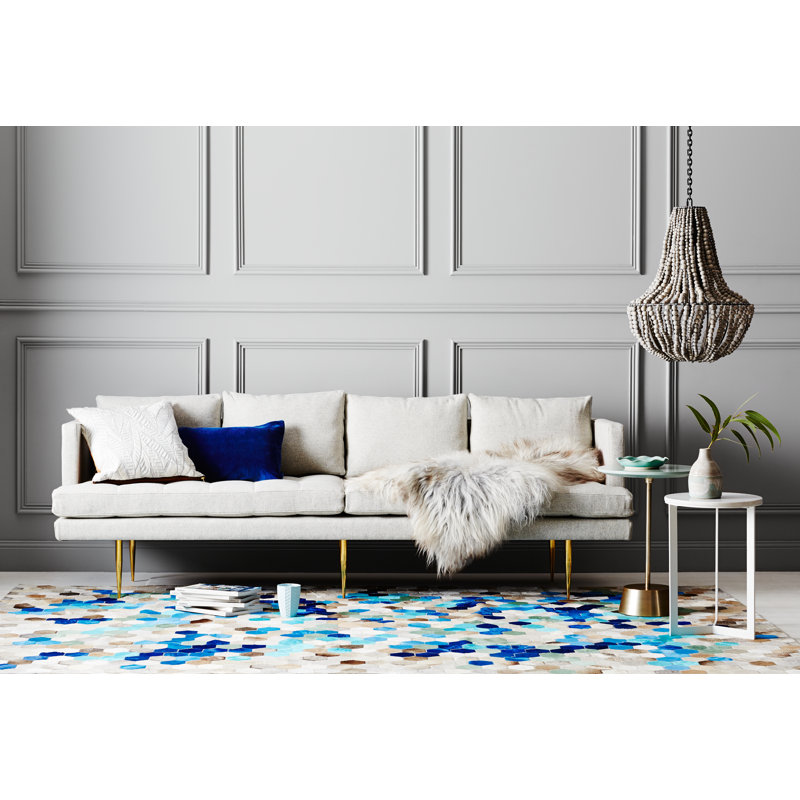 Angulo Cowhide Geometric Area Rug, Rectangle 10' x 14'