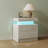 LED Nightstand with 2 Drawers - Small Space Solutions-1367476502