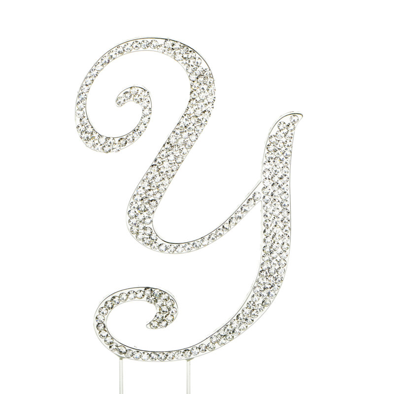 Surmatelas à gâteau "y" rhinestone, Argent