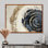 «Beige et bleu céleste spirale équilibre II», impression d'art abstrait minimaliste
