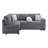 83.9" L-Shaped Multifunctional Bed With Two , Flip-Top Table, Armrest Storage & Cozy Square Throw Pillows Dark Gray Convertible Sectional Dual Pull-Out Beds, Table Smart-1873102365-1873102339