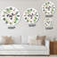 Bouquet de fleurs et de feuilles d'eucalyptus I - Horloge murale traditionnelle-1388034156