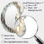 Gavriella - Fractale blanche en spirale III - miroir asymétrique géométrique, miroir mural blanc à forme unique, impression sur métal-107228821