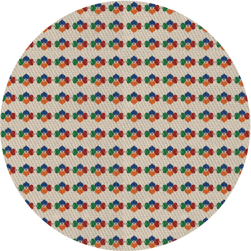 Tapis brun Power Loom, Rond 5 pi