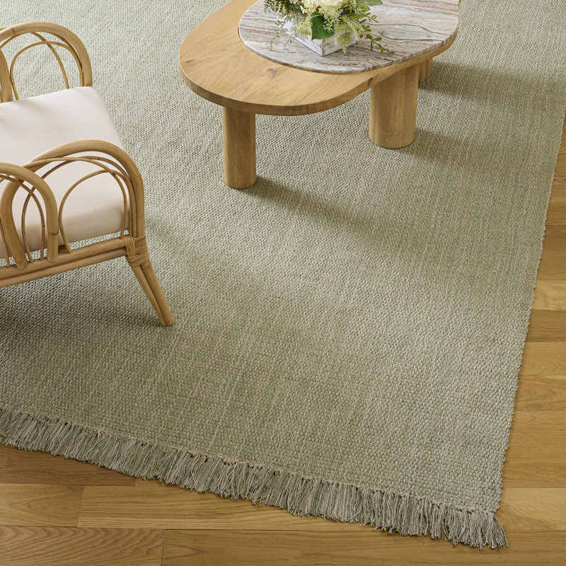Tapis Montauk 324 tissé à la main en coton recyclé, sans motif, Rectangle 8' x 10'