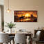 «Rider on Horse in Orange Desert at Sunset», art mural sur toile-872636935