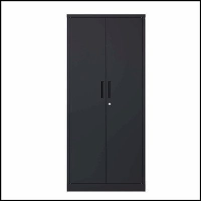 71 Inch Metal Garage Storage Cabinet, Secure Tool Organizer with Adjustable Shelves and Locking Doors
