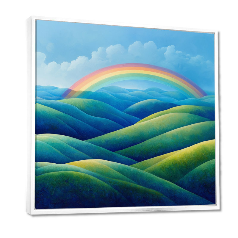 Décoration murale arc-en-ciel de Goliat dans les Rolling Hills II - arc-en-ciel, H 16 po x l 16 po, Blanc