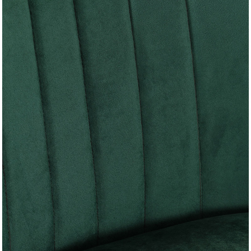 Tabouret de bar et de comptoir pivotant revêtu de velours, Vert, Tabouret de bar (siège d'une hauteur de 29 po)