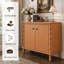 Buffet de 160 cm avec portes à fermeture amortie et rangement dissimulé pour les câbles, noyer-1026055801-1026055802