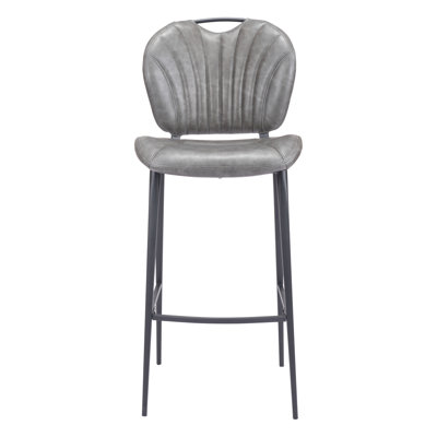 Chaise de bar Terrence brun rétro