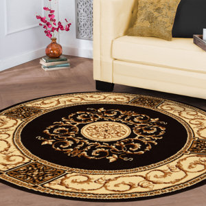 Dodington Classic Elegant Floral Medallion Area Rug