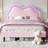 LED Twin Bed Frame with Adjustable Cloud Headboard, Velvet Upholstered Platform Bed, No Box Spring Needed, Easy Assembly, Pink