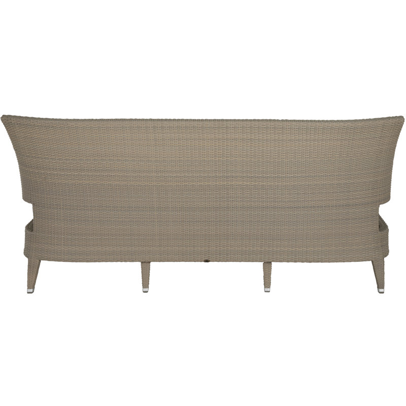 Athena N-Dura Resin Wicker Outdoor Sofa, Welt, Linen Chambray, Oyster