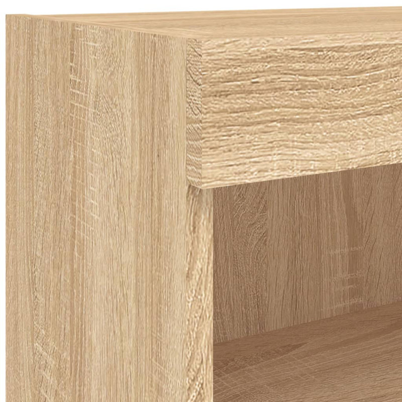 Unfinished Entertainment Centre for TVs up to 28" with Fireplace Included, Sonoma Oak