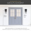 Applique murale d'extérieur 14 "avec verre transparent 14"-115680857-115680858