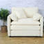 Canapé moderne surdimensionné, revêtement en chenille, siège confortable, beige