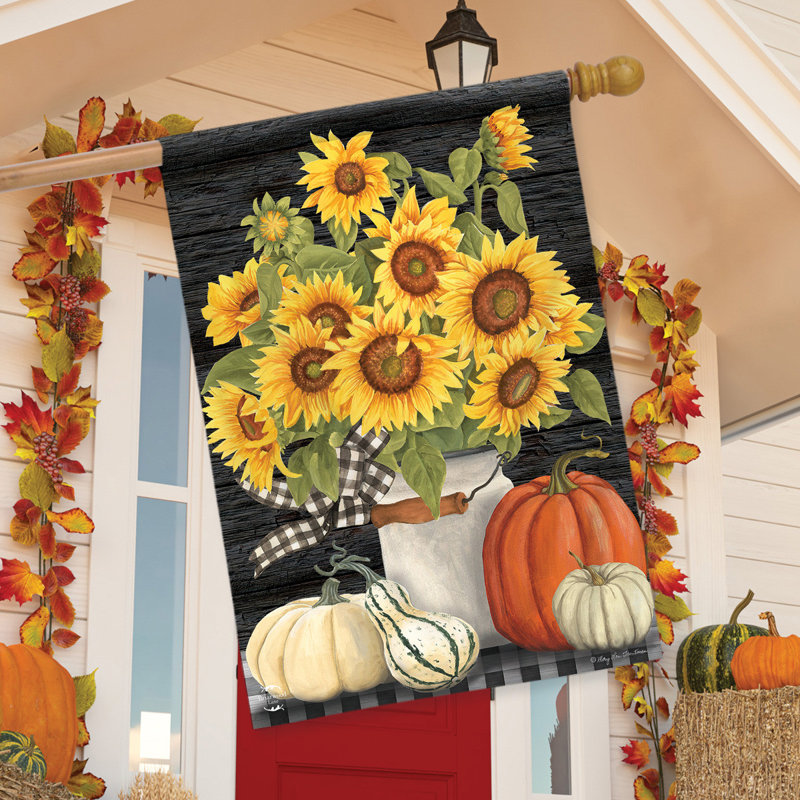 Fall's Glory Floral House Flag