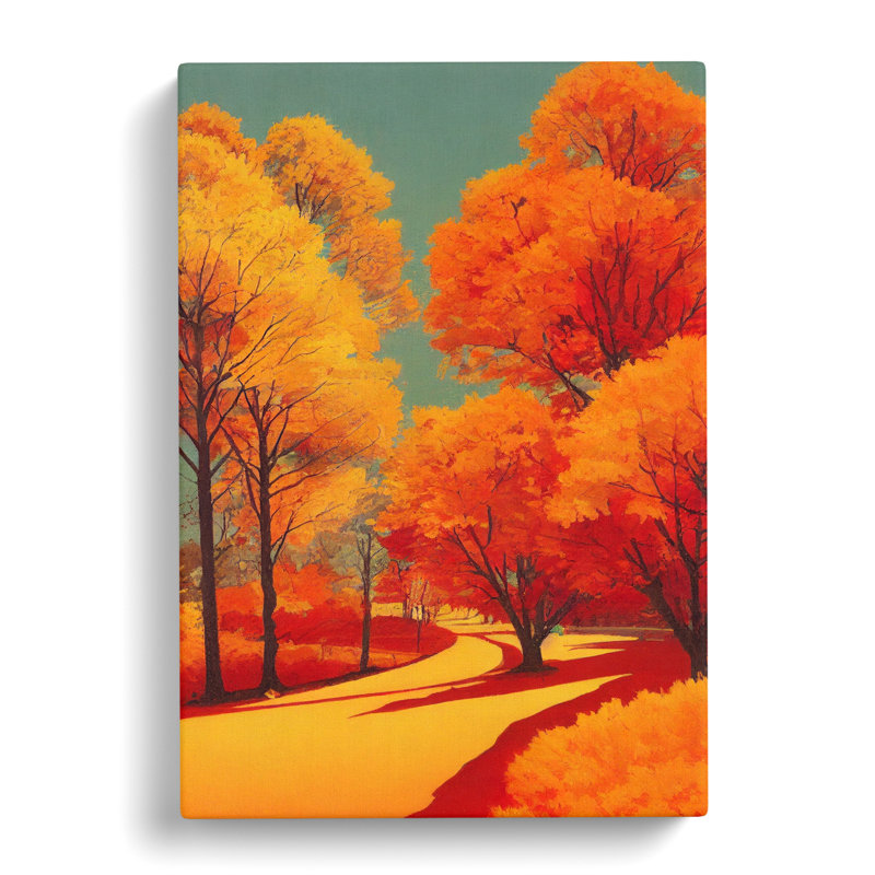 Autumn Forest Landscape Vol.4 - Wrapped Canvas Print, 50cm H x 35cm W x 3cm D
