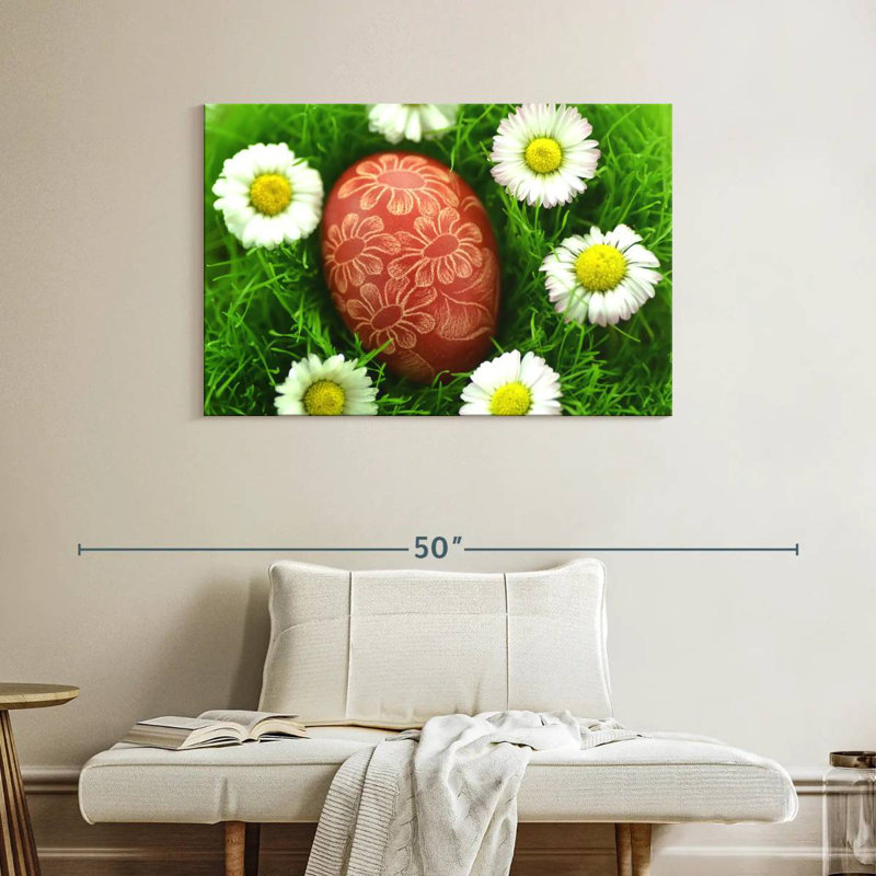 Lelend Floral Easter Egg, 26" H x 39" W