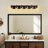 6-light Matte Black Vanity Light With Clear Glass Globe Shade,for Bathroom, Kitchen, Bedroom-526209799-526209797