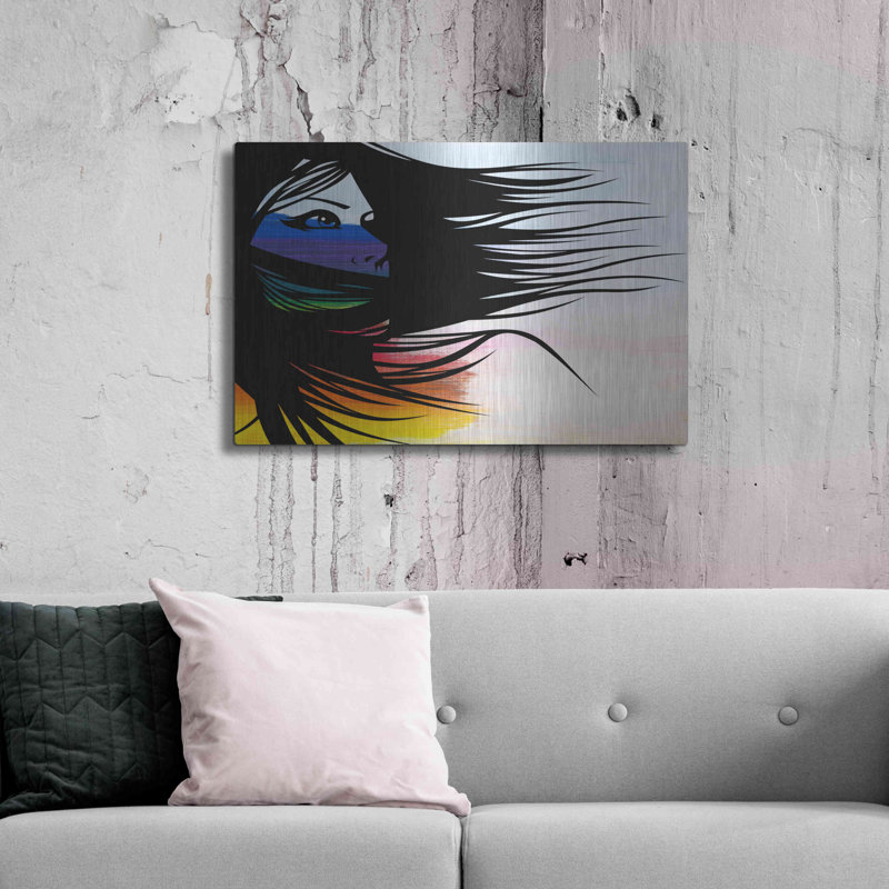 Art mural en métal «Infusion» par Karen Smith, H 24 po x l 36 po