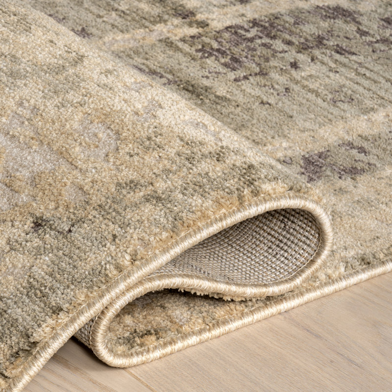 Tapis abstrait contemporain Eulalie, Rectangle de 10 pi x 14 pi