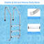 Pool Ladder, 304 Stainless Steel Swimming Pool Ladder, Heavy Duty Pool Escalator