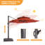 Parasol de patio à double plateau 11 pi avec base - élégant et durable-176780022