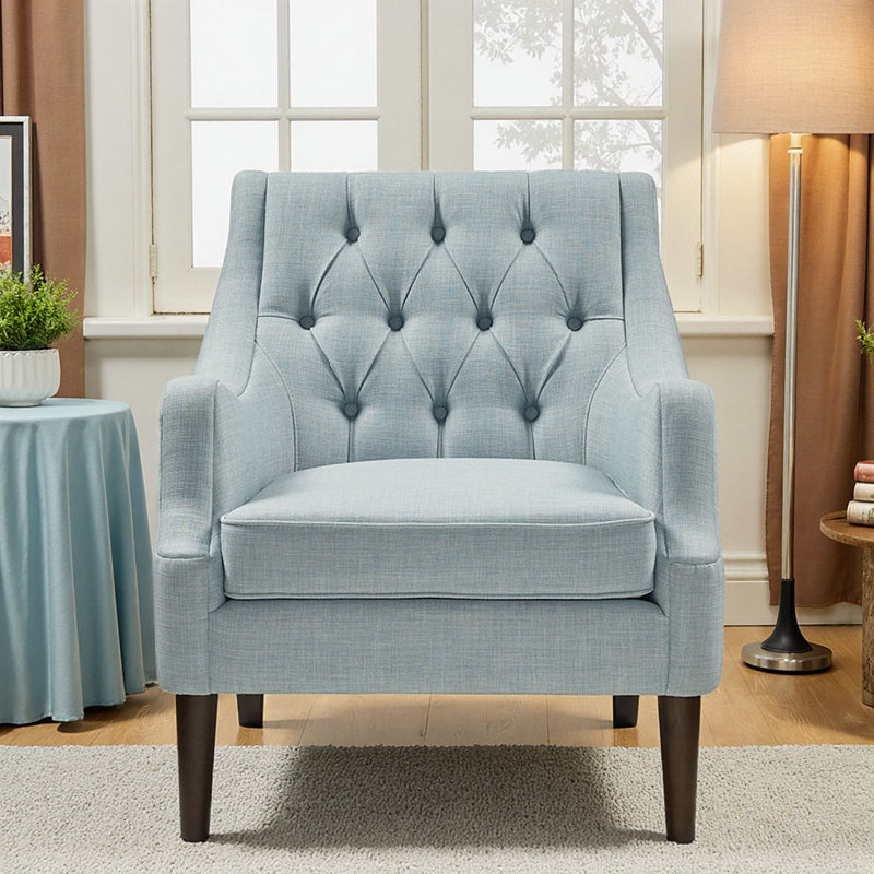 Chaise d'appoint Madison Park Qwen Dusty, Bleu cendré