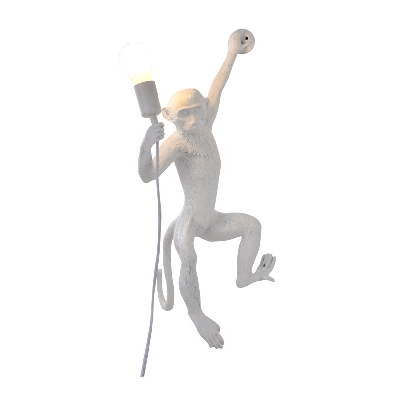 Sophie 1 - Light White Monkey Wall Sconce