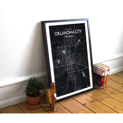 Oklahoma City Map - No Frame Print