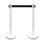 36" Retractable Belt Queue Safety Stanchion Barrier (2 Posts w/78" Blk Belt)