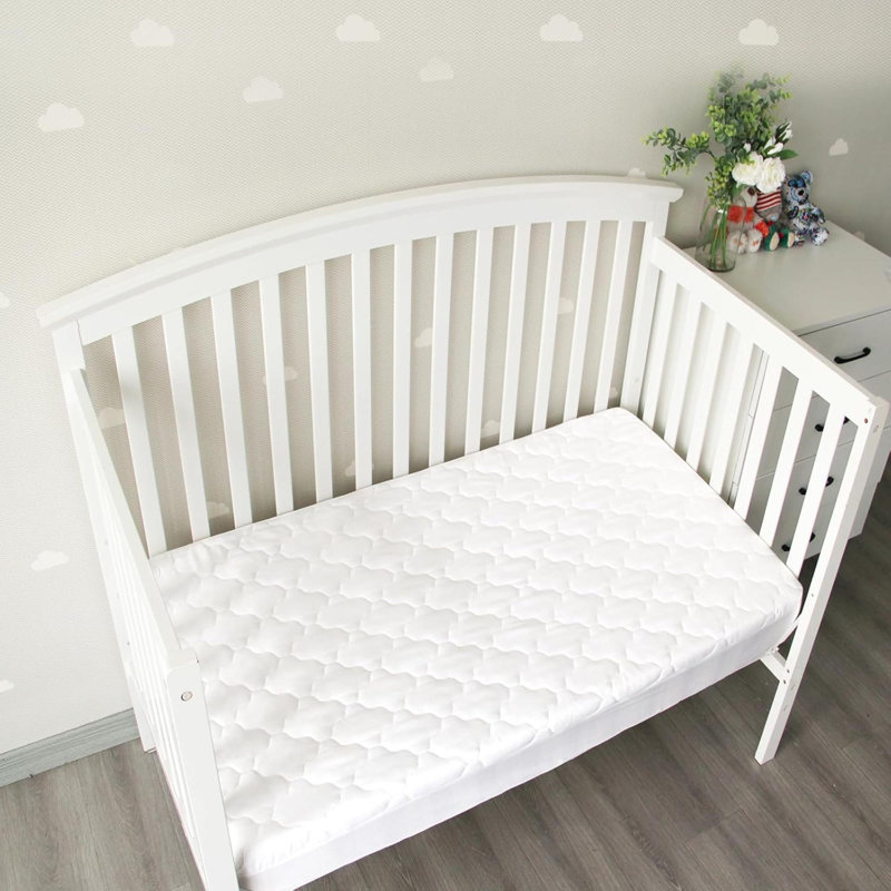 Housse de protection pour matelas pour lit de bébé Housse de protection pour matelas de lit de bébé imperméable et silencieuse 100% absorbante et lavable à la machine